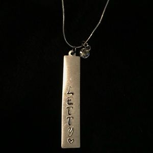 Hand stamped custom name necklace